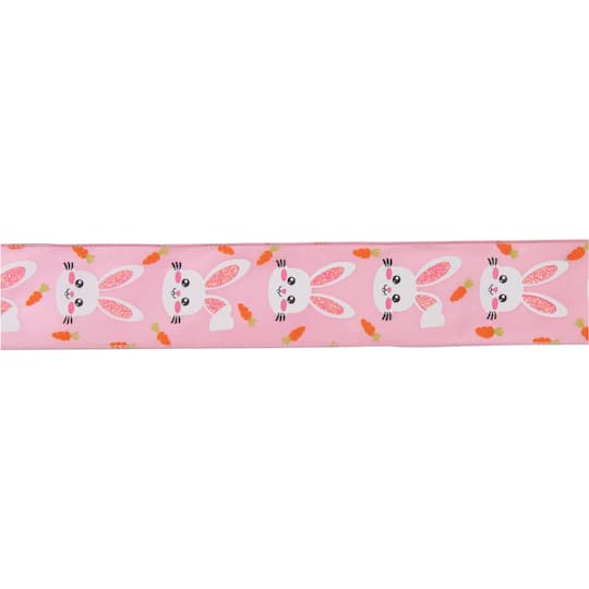 2.5" x 10yd. Easter Bunny Design Wired Spring Craft Ribbon By Northlight | Michaels®